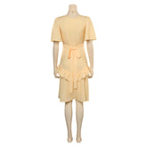 Movie Barbie 2023 Margot Robbie Barbie Yellow Dress Outfits Cosplay Costume Halloween Carnival Suit